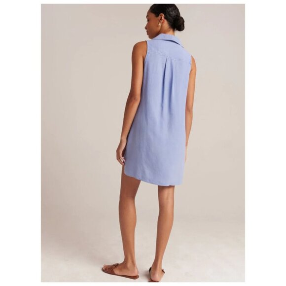 NEW Bella Dahl | Sleeveless A-Line Dress In Periwinkle Blue - Picture 3 of 9